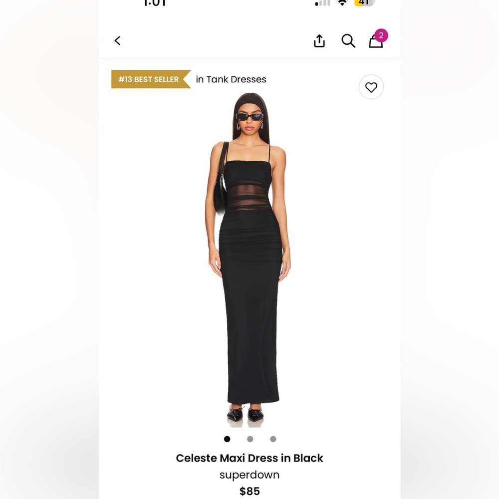 Celeste maxi dress, sold out online size L. Worn once and dry cleaned